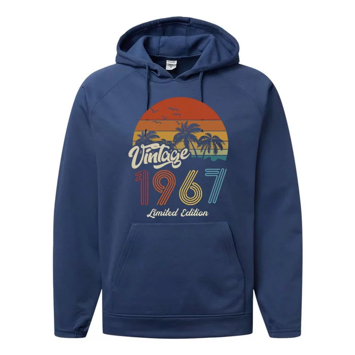 56th Birthday Vintage Limited Edition 1967 Performance Fleece Hoodie