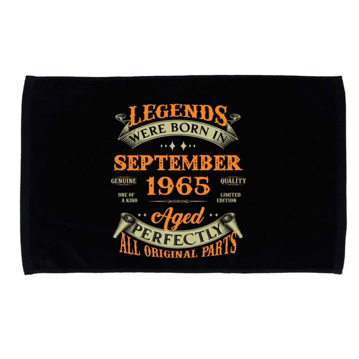 58th Birthday Vintage Legends Born In September 1965 Gift Microfiber Hand Towel