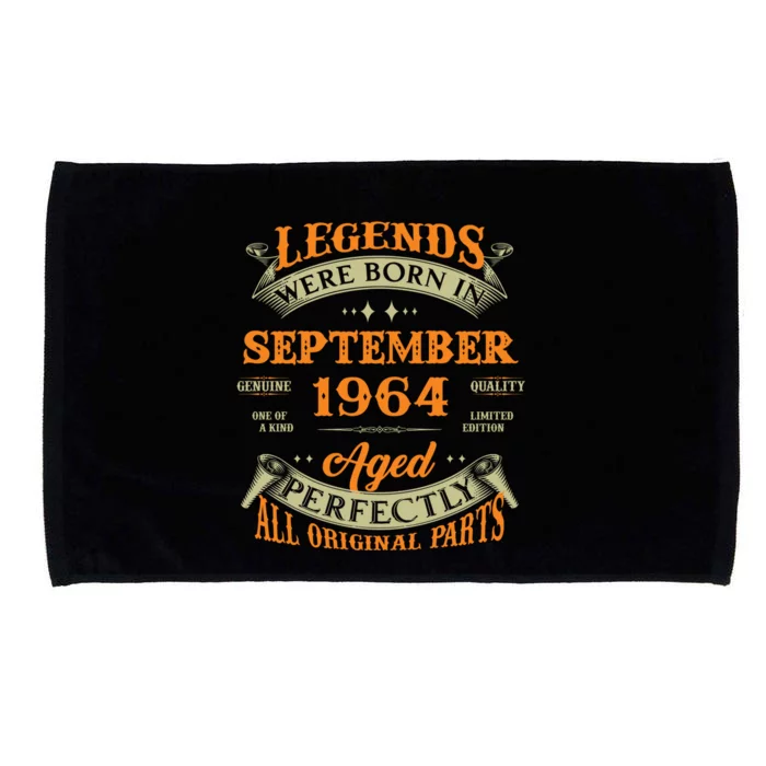 59th Birthday Vintage Legends Born In September 1964 Gift Microfiber Hand Towel