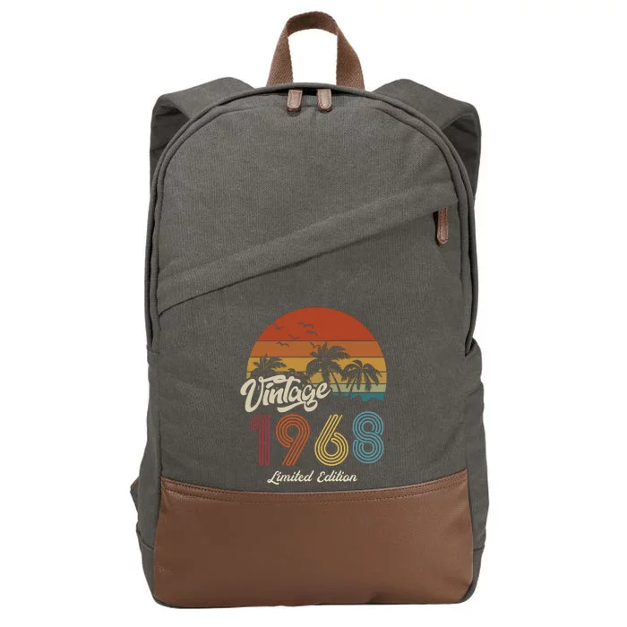 55th Birthday Vintage Limited Edition 1968 Cotton Canvas Backpack