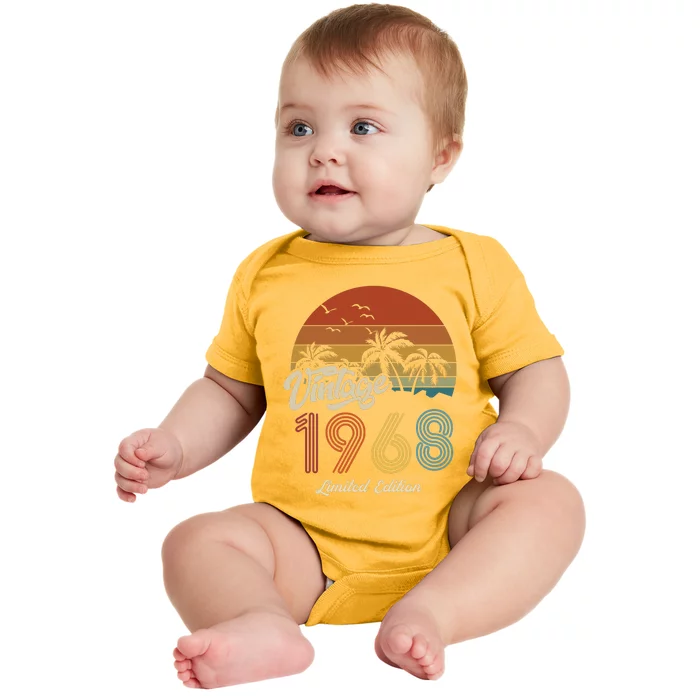 55th Birthday Vintage Limited Edition 1968 Baby Bodysuit