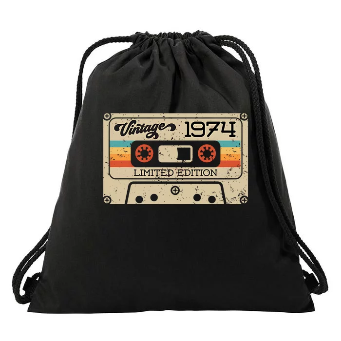 50th Birthday Vintage 1974 Limited Edition Drawstring Bag