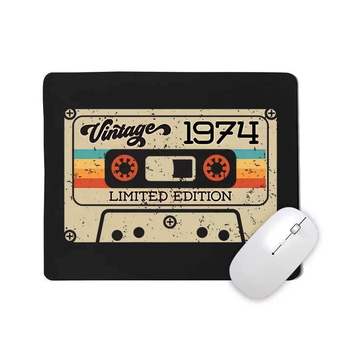 50th Birthday Vintage 1974 Limited Edition Mousepad