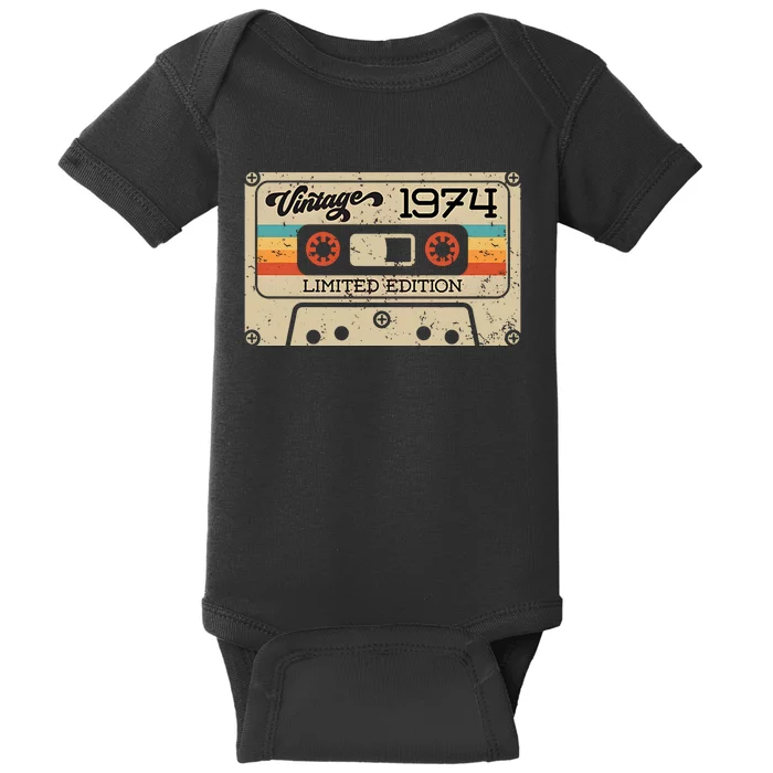 50th Birthday Vintage 1974 Limited Edition Baby Bodysuit