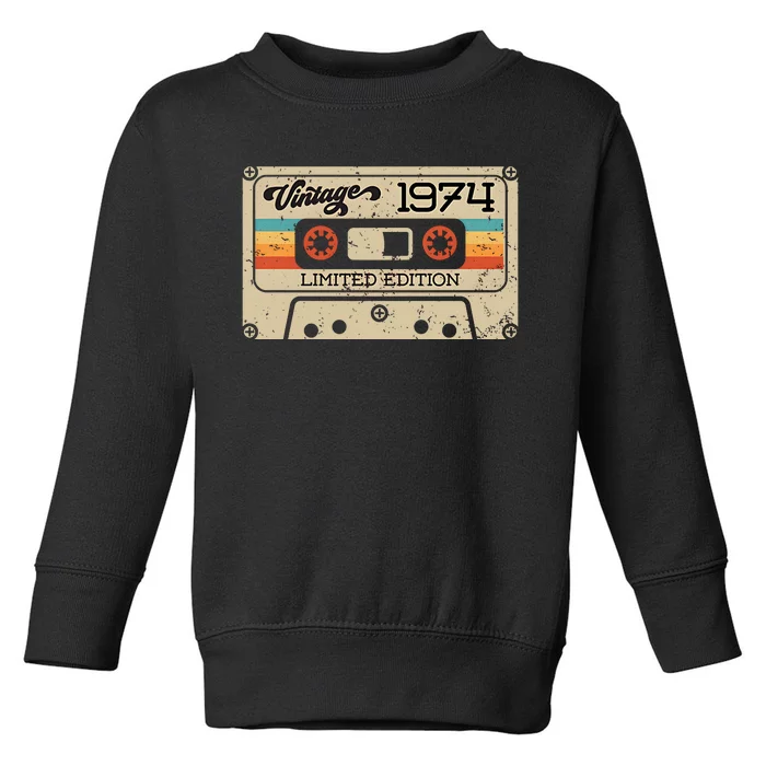 50th Birthday Vintage 1974 Limited Edition Toddler Sweatshirt