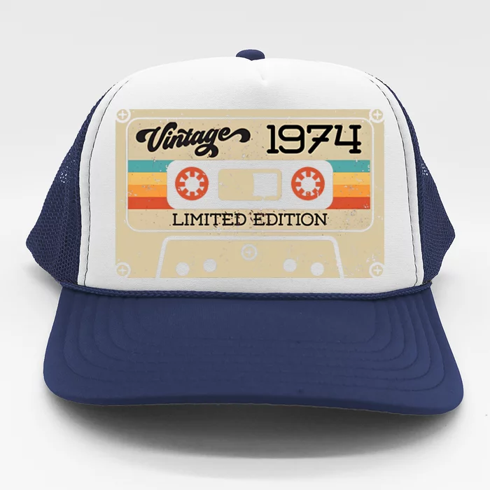 50th Birthday Vintage 1974 Limited Edition Trucker Hat