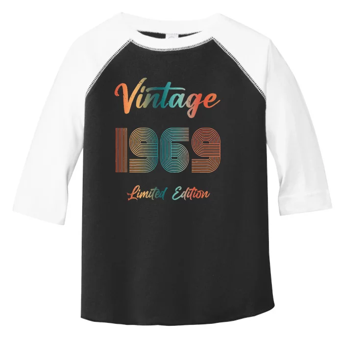 54th Birthday Vintage 1969 Limited Edition 54 Years Old Toddler Fine Jersey T-Shirt