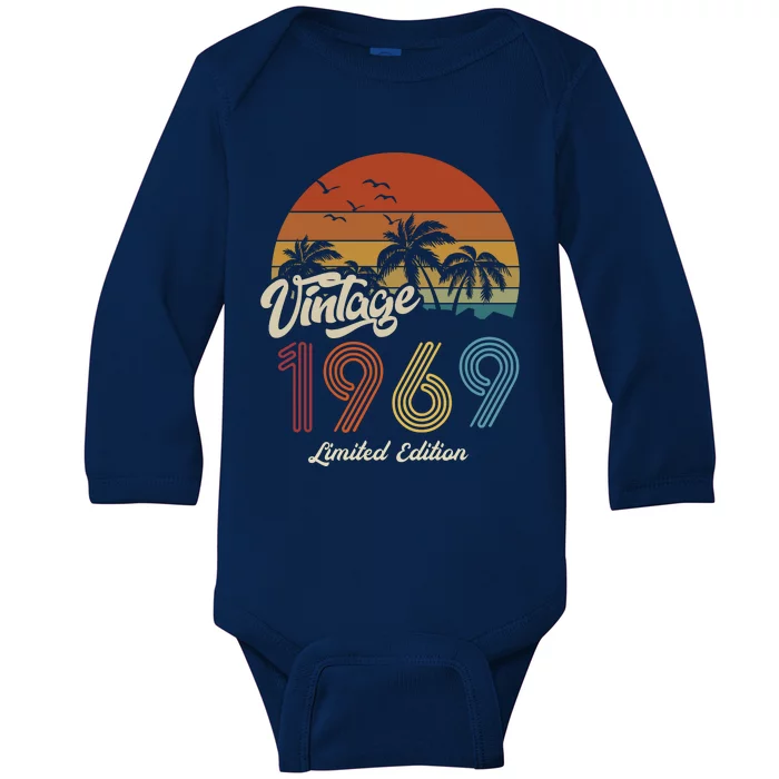 54th Birthday Vintage Limited Edition 1969 Baby Long Sleeve Bodysuit