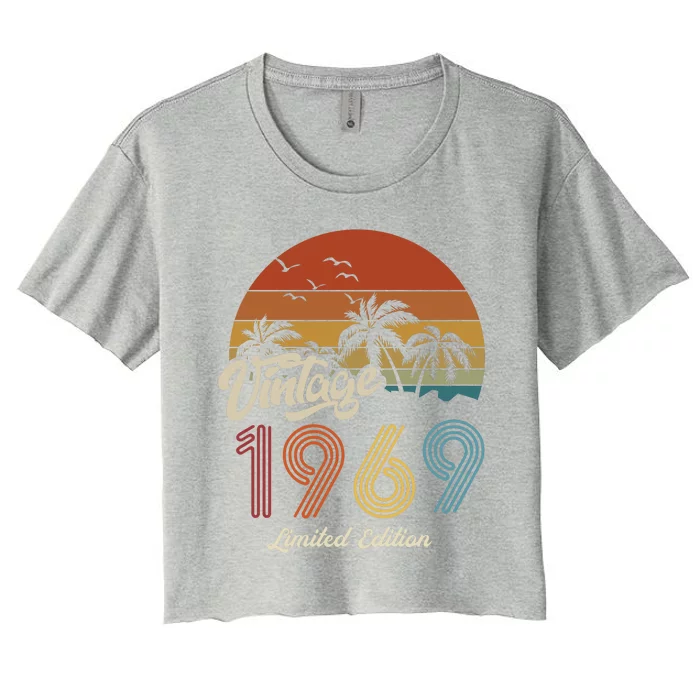 54th Birthday Vintage Limited Edition 1969 Women's Crop Top Tee