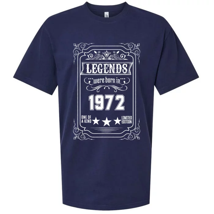 52th Birthday Vintage Legends Born In 1972 52 Years Old Sueded Cloud Jersey T-Shirt