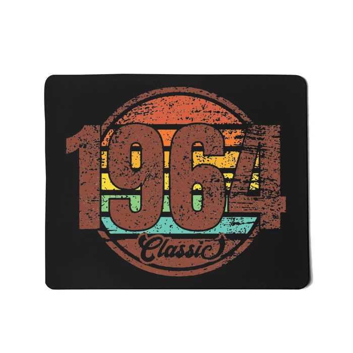 58th Birthday Vintage 1964 Classic Retro Bday 1964 Mousepad