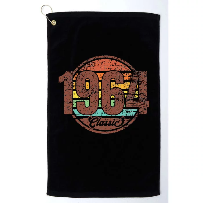 58th Birthday Vintage 1964 Classic Retro Bday 1964 Platinum Collection Golf Towel