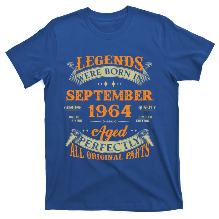 59th Birthday Vintage Legends Born In September 1964 Cool Gift T-Shirt