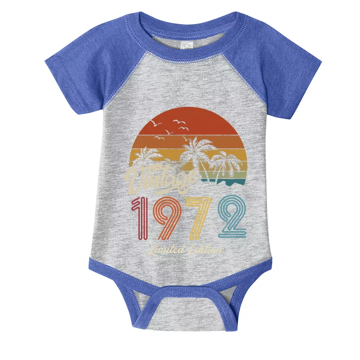 51st Birthday Vintage Limited Edition 1972 Infant Baby Jersey Bodysuit