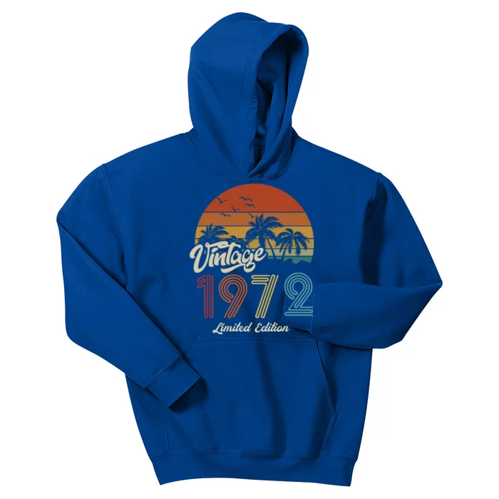 51st Birthday Vintage Limited Edition 1972 Kids Hoodie