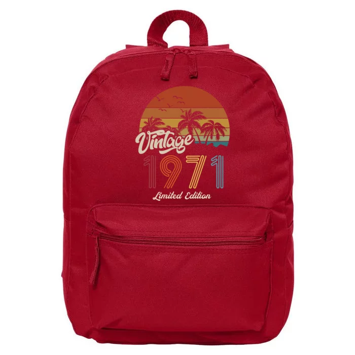 52nd Birthday Vintage Limited Edition 1971 16 in Basic Backpack