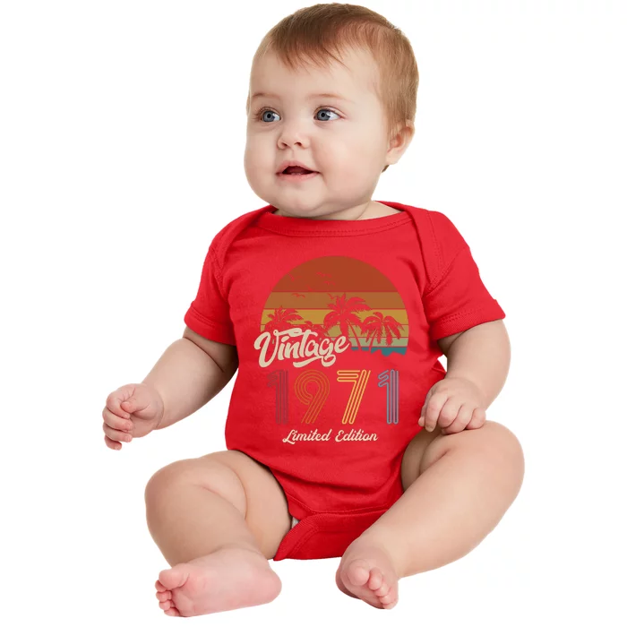 52nd Birthday Vintage Limited Edition 1971 Baby Bodysuit