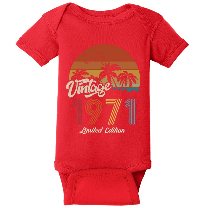 52nd Birthday Vintage Limited Edition 1971 Baby Bodysuit