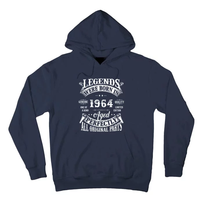 58th Birthday Vintage Birthday Legend Born In 1964 Tall Hoodie