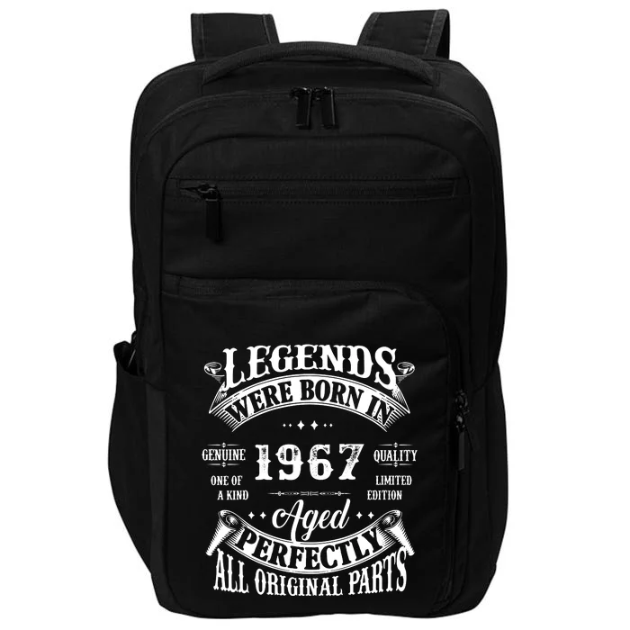 55th Birthday Vintage Birthday Legend Born In 1967 Impact Tech Backpack