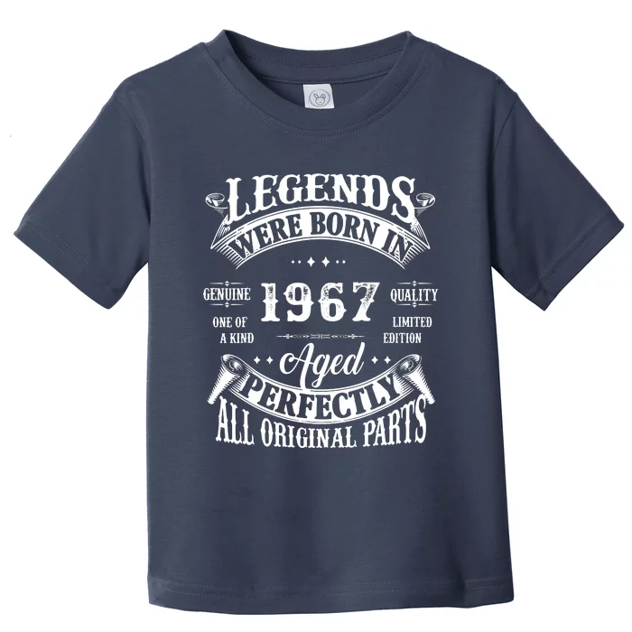 55th Birthday Vintage Birthday Legend Born In 1967 Toddler T-Shirt