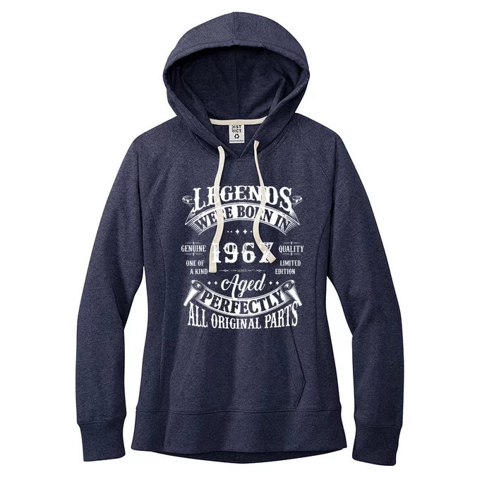 55th Birthday Vintage Birthday Legend Born In 1967 Women's Fleece Hoodie