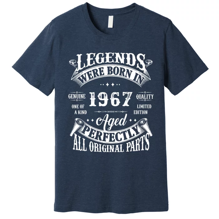 55th Birthday Vintage Birthday Legend Born In 1967 Premium T-Shirt