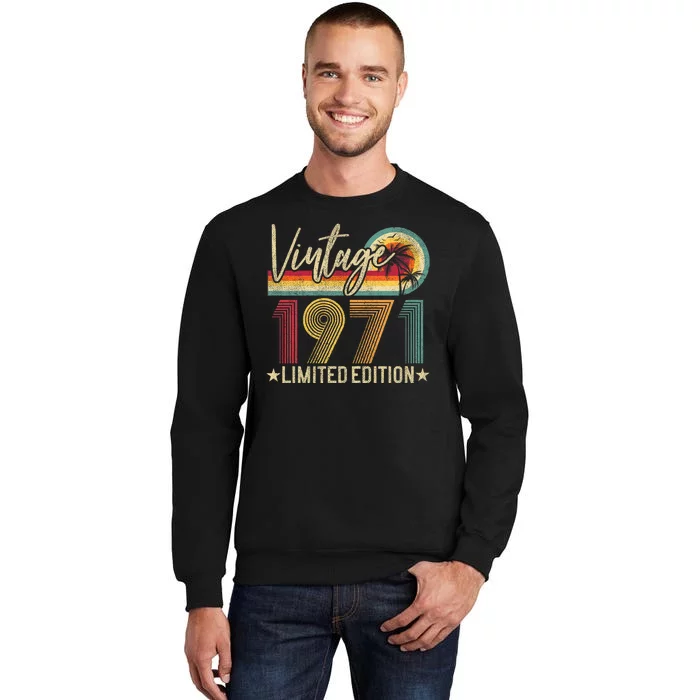 53rd Birthday Vintage 1971 53 Years Old Retro Tall Sweatshirt