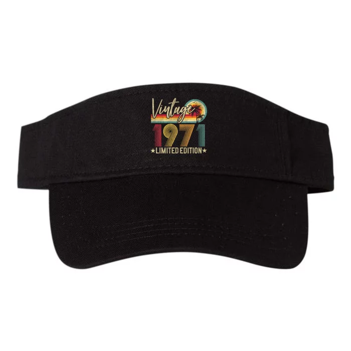 53rd Birthday Vintage 1971 53 Years Old Retro Valucap Bio-Washed Visor