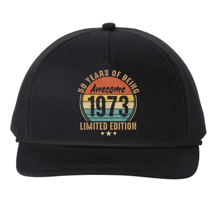 50th Birthday Vintage Limited Edition 1973 Snapback Five-Panel Rope Hat