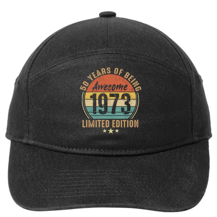 50th Birthday Vintage Limited Edition 1973 7-Panel Snapback Hat