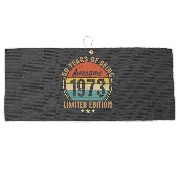 50th Birthday Vintage Limited Edition 1973 Large Microfiber Waffle Golf Towel