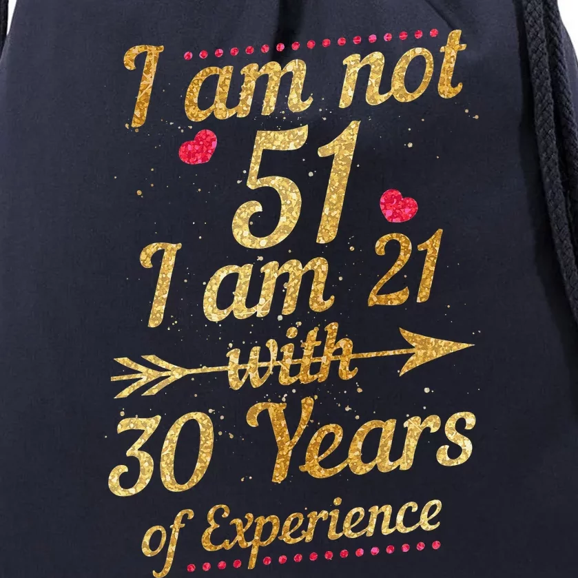 51st Birthday Woman 51 Year Old Gift Drawstring Bag