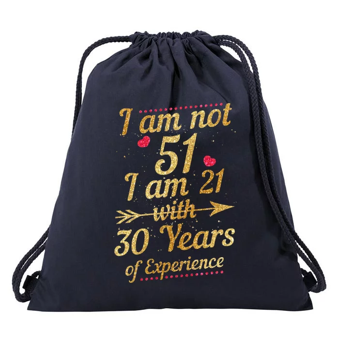 51st Birthday Woman 51 Year Old Gift Drawstring Bag