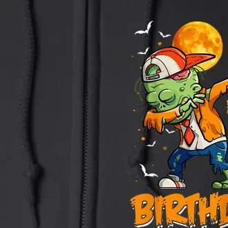 5th Birthday Zombie Halloween Costume Dabbing Undead Party Full Zip Hoodie