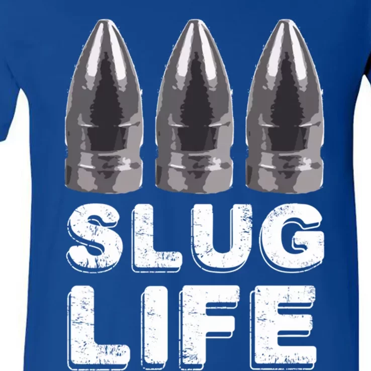 50 Cal 30 Cal Air Rifle Hunting Slug Life By Pellet Hunter Cool Gift V-Neck T-Shirt