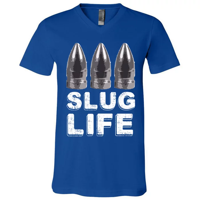 50 Cal 30 Cal Air Rifle Hunting Slug Life By Pellet Hunter Cool Gift V-Neck T-Shirt