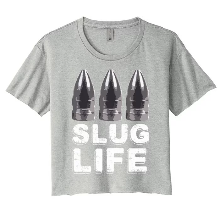 50 Cal 30 Cal Air Rifle Hunting Slug Life By Pellet Hunter Cool Gift Women's Crop Top Tee