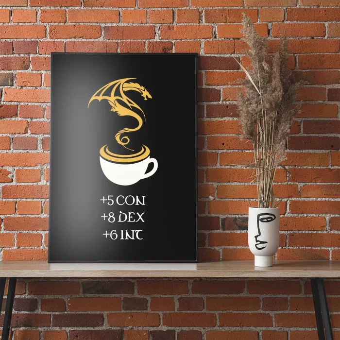 5 Con 8 Dex 6 Inc Coffee Poster