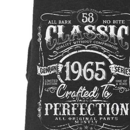 58th Classic Birthday gift 58 Perfection 1965 Birthday Doggie 3-End Fleece Hoodie