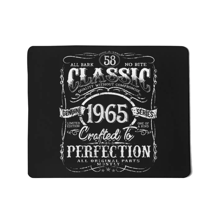 58th Classic Birthday gift 58 Perfection 1965 Birthday Mousepad