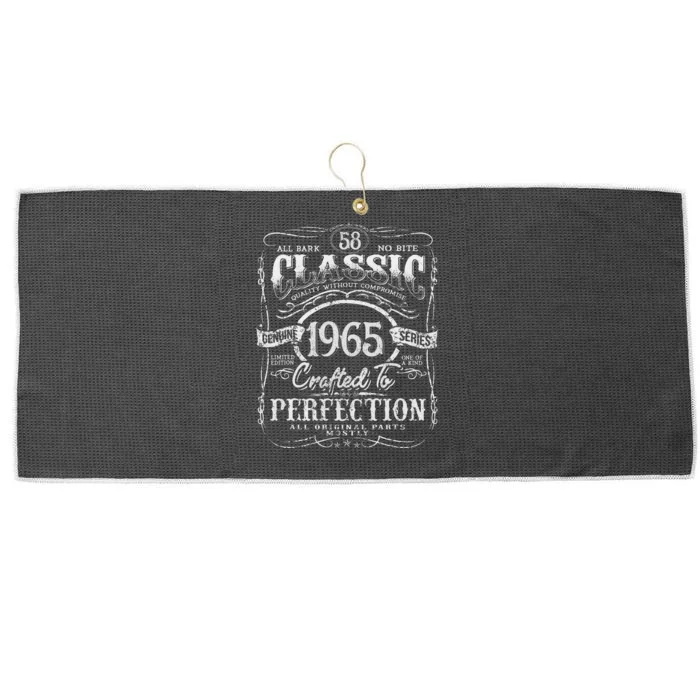 58th Classic Birthday gift 58 Perfection 1965 Birthday Large Microfiber Waffle Golf Towel