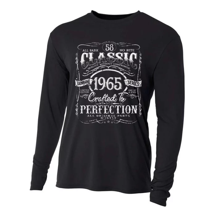 58th Classic Birthday gift 58 Perfection 1965 Birthday Cooling Performance Long Sleeve Crew