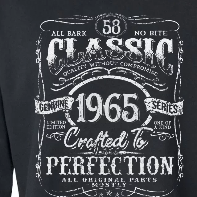 58th Classic Birthday gift 58 Perfection 1965 Birthday Cropped Pullover Crew