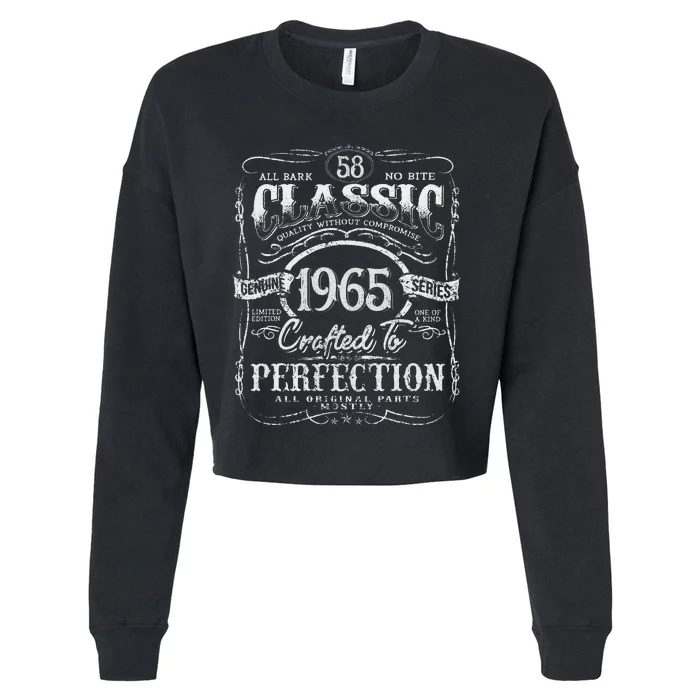 58th Classic Birthday gift 58 Perfection 1965 Birthday Cropped Pullover Crew