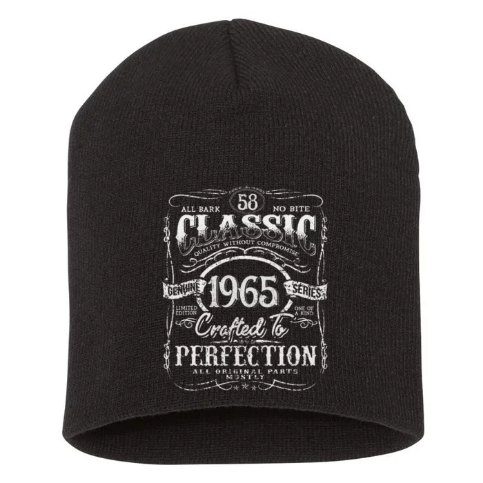 58th Classic Birthday gift 58 Perfection 1965 Birthday Short Acrylic Beanie