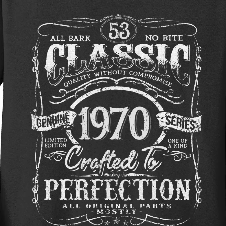 53rd Classic Birthday gift 53 Perfection 1970 Birthday Kids Long Sleeve Shirt