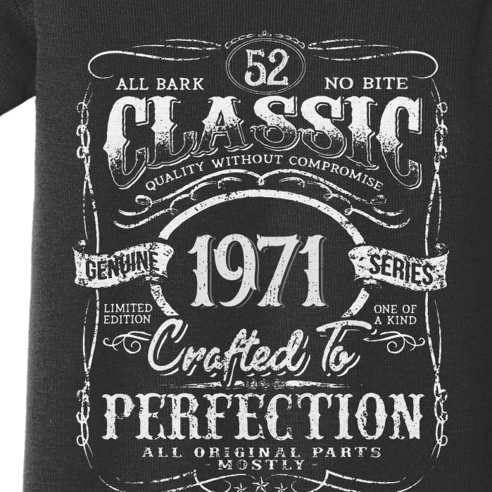 52nd Classic Birthday gift 52 Perfection 1971 Birthday Baby Bodysuit