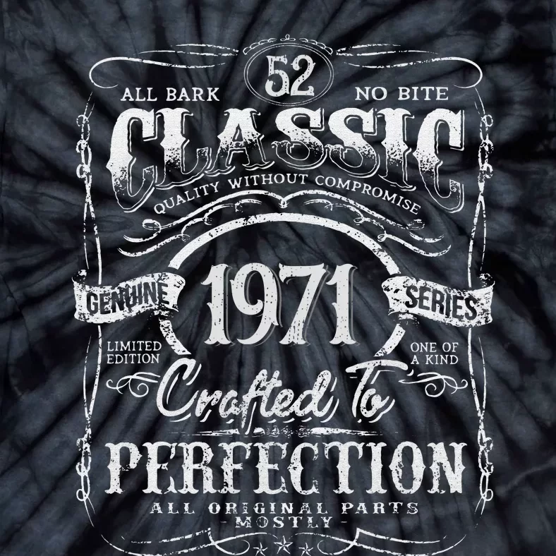 52nd Classic Birthday gift 52 Perfection 1971 Birthday Tie-Dye T-Shirt