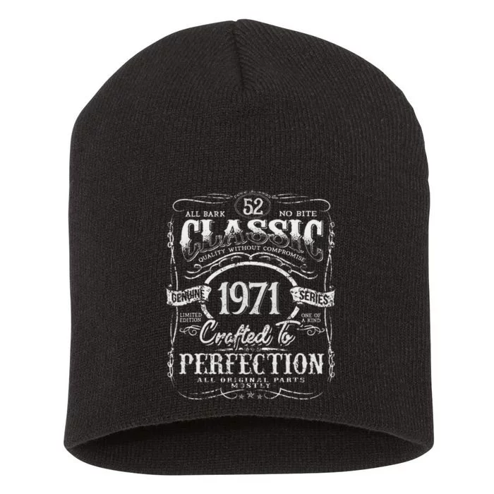 52nd Classic Birthday gift 52 Perfection 1971 Birthday Short Acrylic Beanie